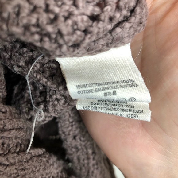 Free People Easy V Light Purple Long Line Cable Knit Sweater - Picture 6 of 8